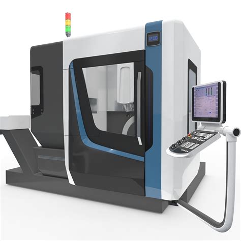 Milling Machine CNC 3D model animated rigged